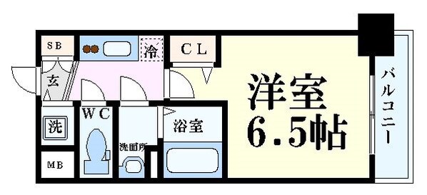 プレサンス松屋町駅前の物件間取画像